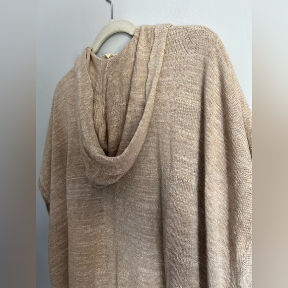 246 Eileen Fisher Organic Cotton Knit Open Front Hooded Cardigan Size S/M - Picture 8 of 17